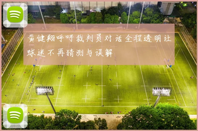 黄健翔呼吁裁判员对话全程透明让球迷不再猜测与误解